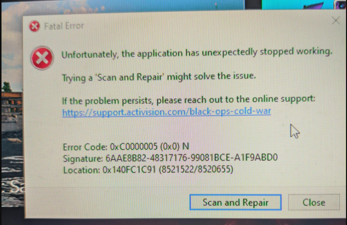Black Ops Cold War Crashing Error Code 0xc0000005: How To Fix - GINX TV