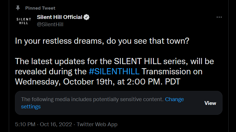 New Silent Hill to Be Officially Revealed in 19th October Livestream