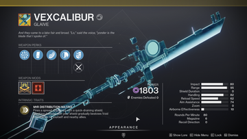 How To Get The Vexcalibur Exotic Glaive In Destiny 2 - GINX TV