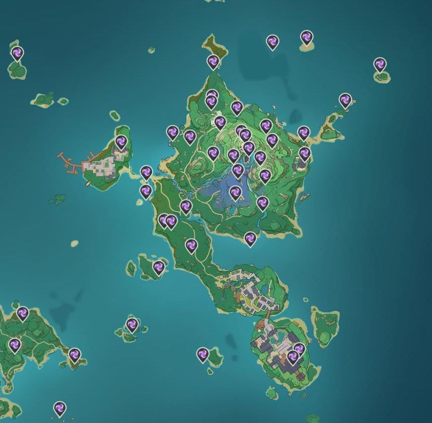 Genshin Impact Electroculus locations in the Inazuma region GINX TV