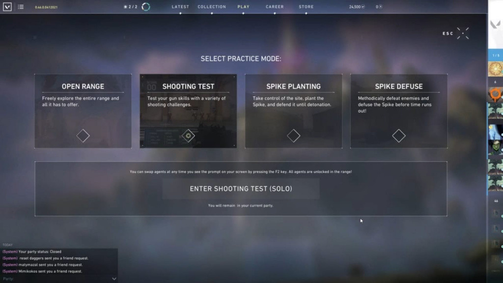 Valorant gameplay leak reveals aim trainer, practise mode and weapon ...