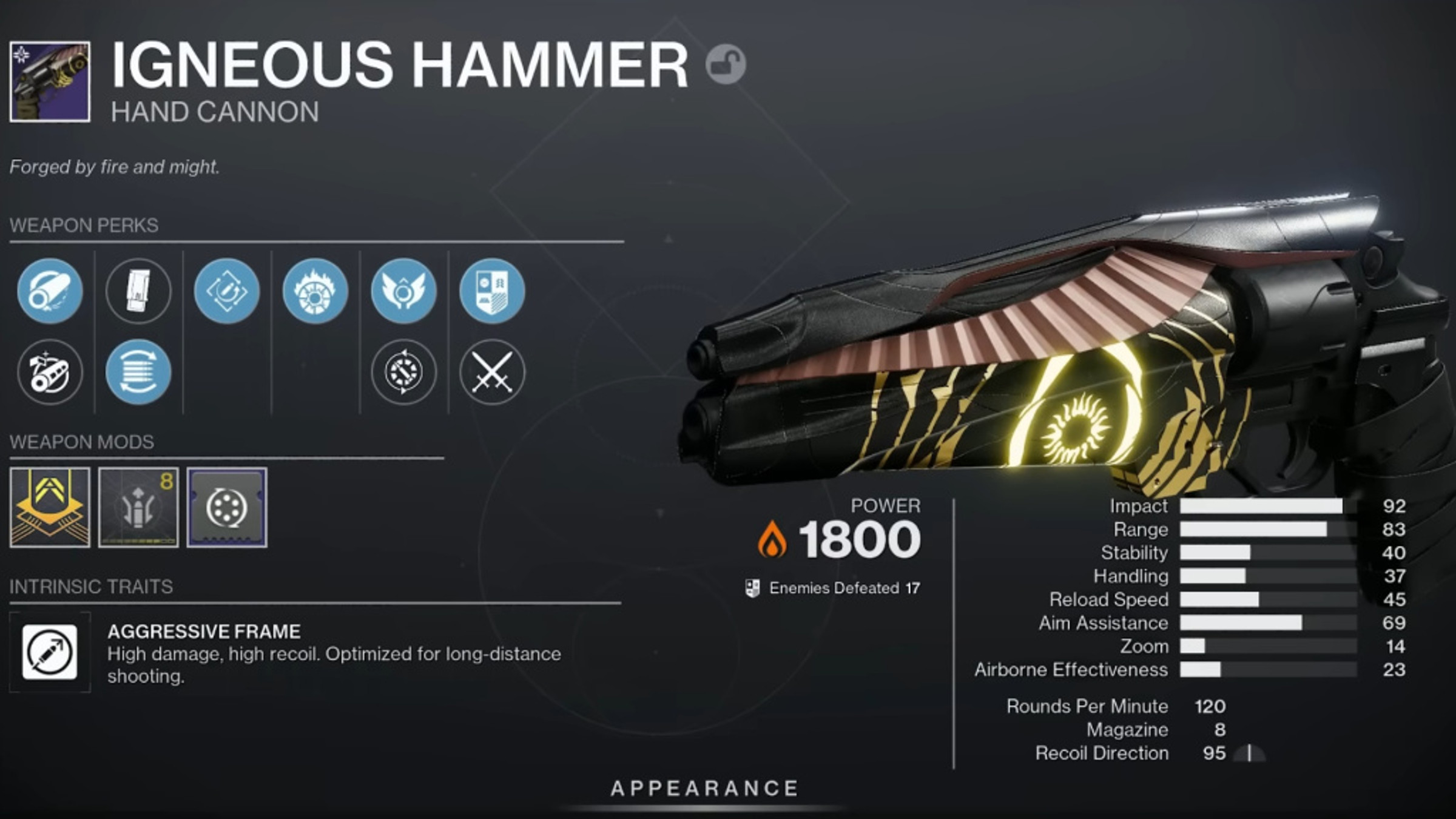 Destiny 2 Igneous Hammer God Roll and Best Perks GINX TV