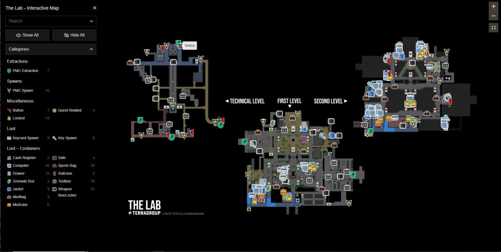 Escape from Tarkov Labs Map Extraction Points & Best Loot Spots - GINX TV