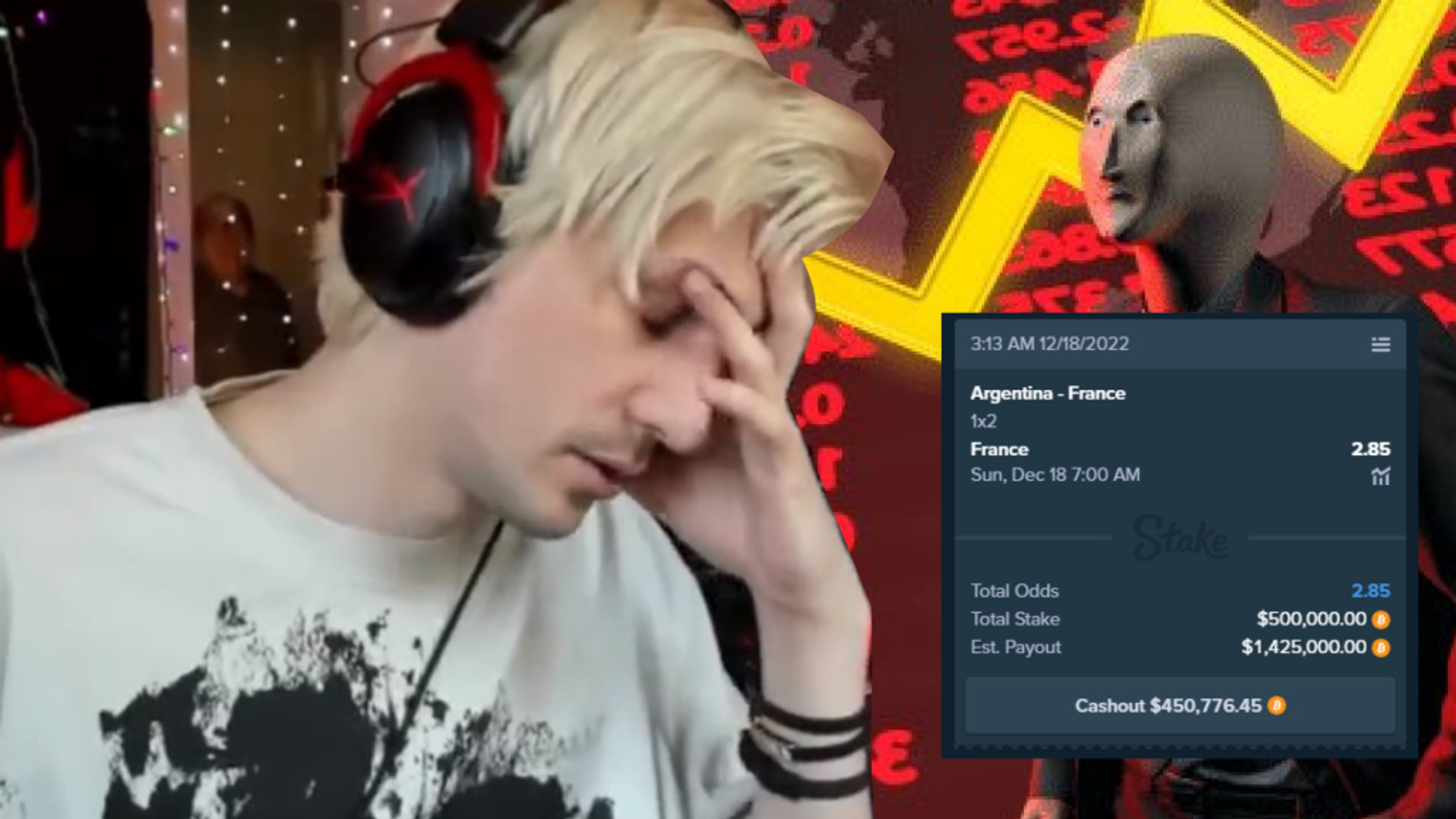 Twitch Star xQc Loses 650K Betting On FIFA World Cup Winner GINX TV