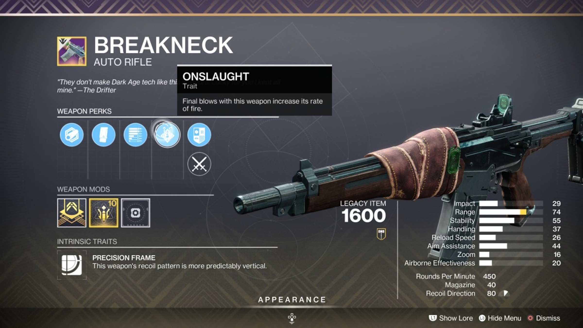 Destiny 2 Breakneck Auto Rifle God Roll & How To Get GINX TV