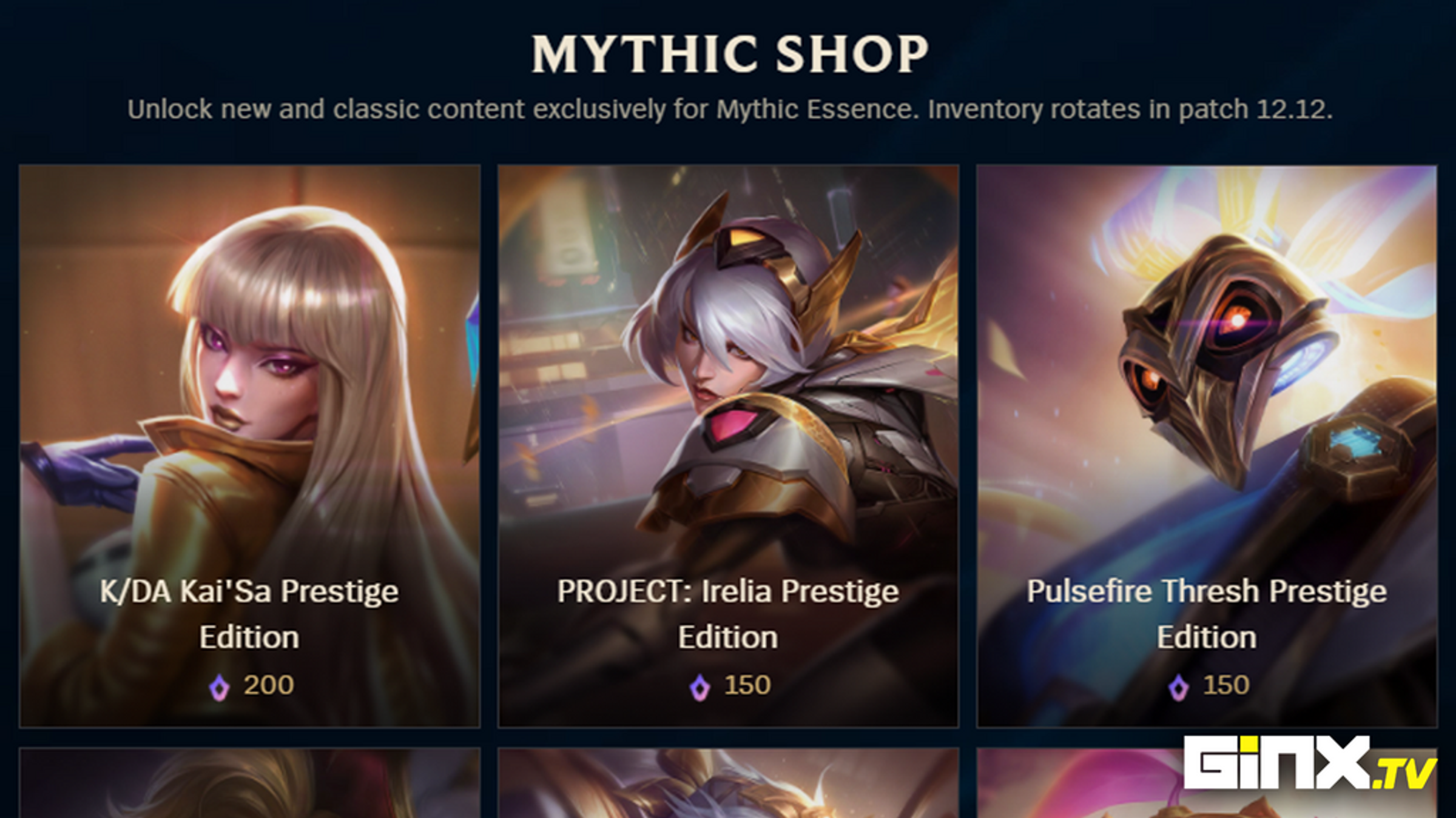 LoL Mythic Shop Rotation (2024) 14.4 League Prestige Skins & More