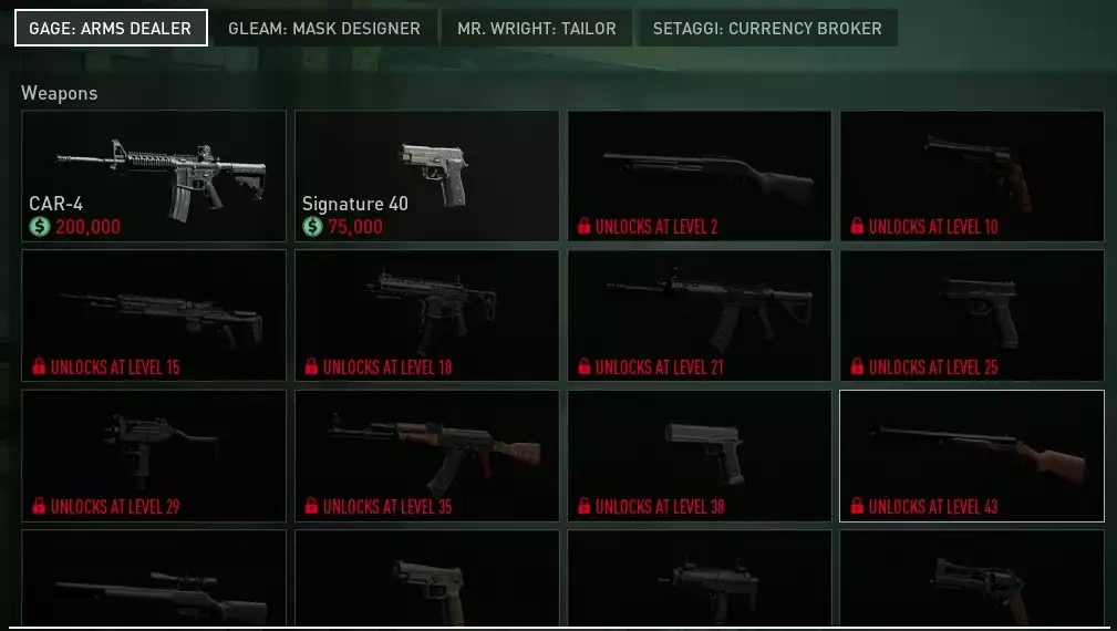 Payday 3 Guns Have Separate Progression Paths, Preset and Overkill Weapons  Revealed