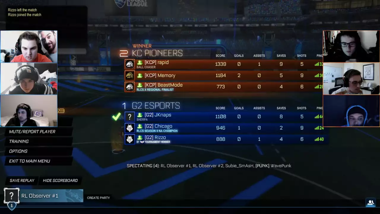 G2 and Kansas City Pioneers break North America's RLCS overtime record
