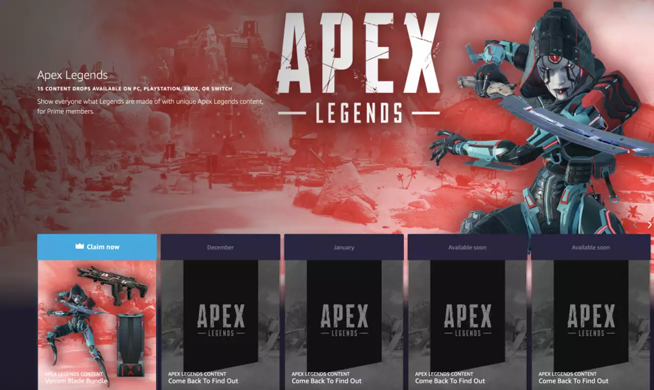 How to claim and download Apex Legends Twitch Prime pack
