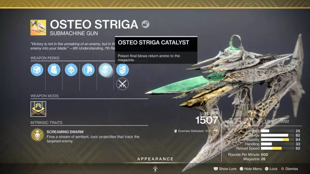 How to get Osteo Striga Catalyst in Destiny 2 The Witch Queen GINX TV