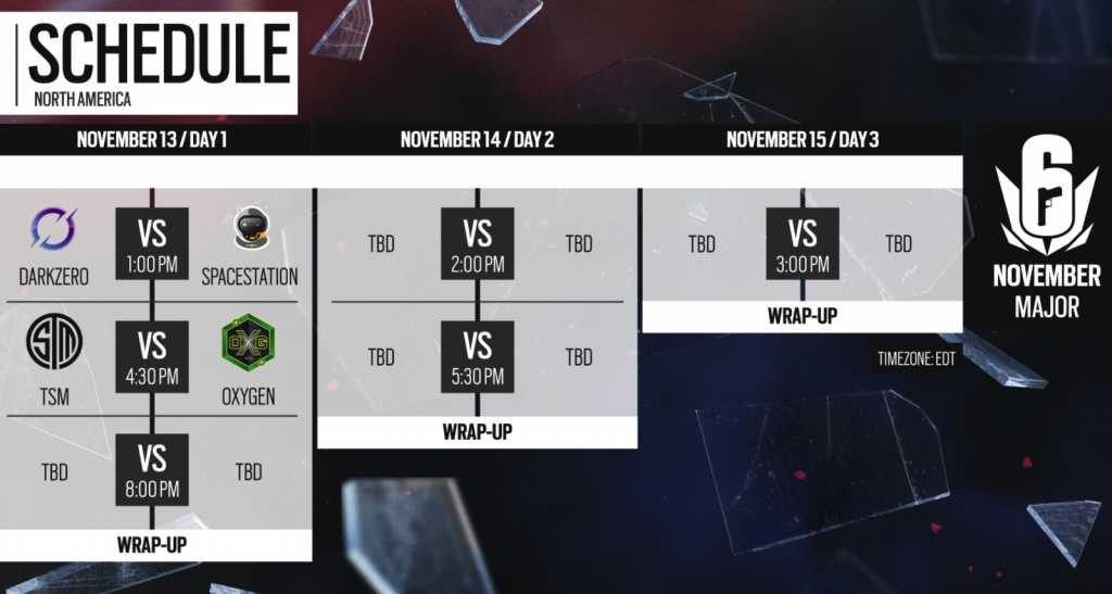 Rainbow Six Siege Na November Major Schedule Twitch Drops And How To Watch Ginx Esports Tv