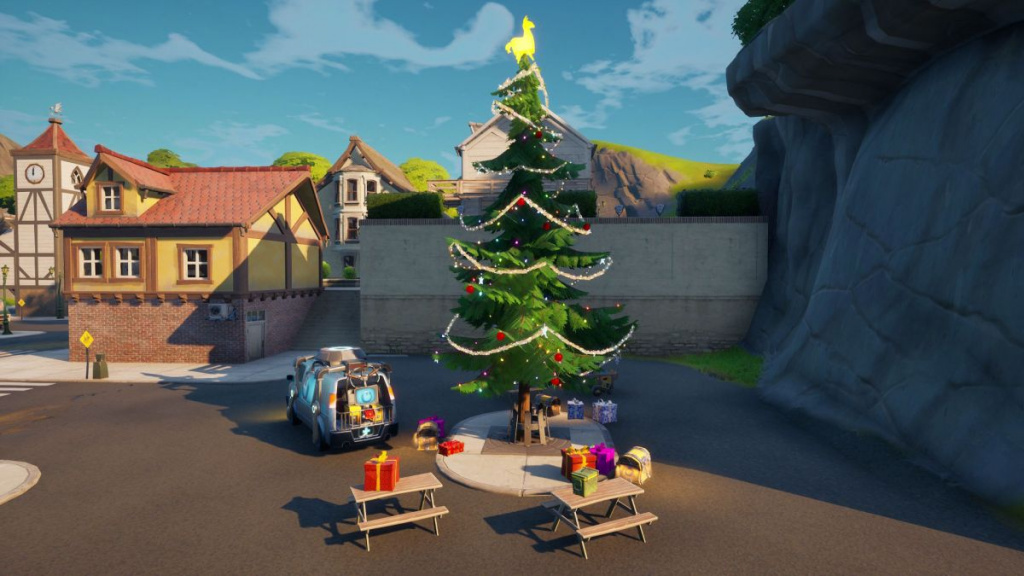 Fortnite Chapter 3 Holiday Tree Locations - Season 1 Week 2 Challenges | Ginx Esports Tv