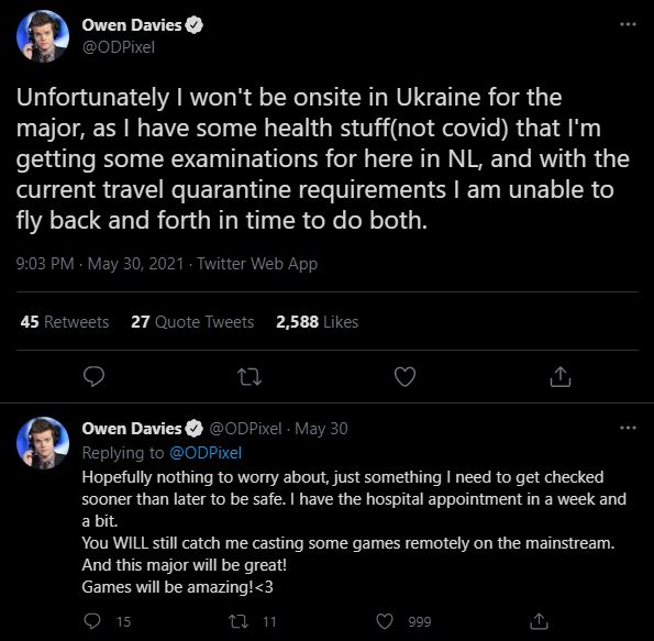 Famous Dota 2 caster ODPixel shares health update with fans GINX